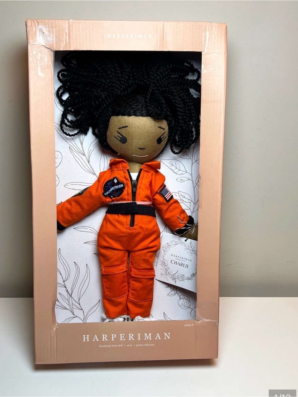 Harperiman Charlie Doll in Orange Astronaut Outfit